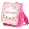 Unikatolo Kindergartenrucksack Blumen mit Name | pink