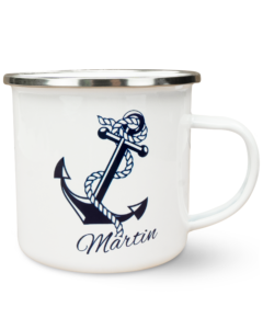 Unikatolo Emaille Tasse Motiv Anker