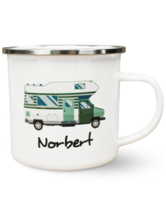 Unikatolo Emaille Tasse Motiv Wohnmobil