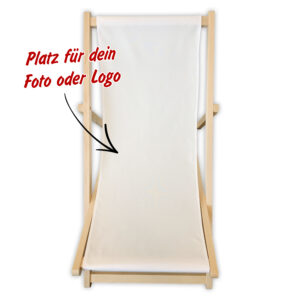 Liegestuhl mit Foto oder Logo