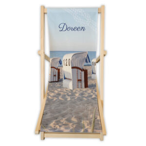Liegestuhl Strandkorb mit Name