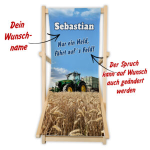 Liegestuhl Traktor mit Name