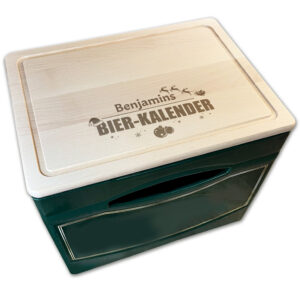 Unikatolo Bierkastensitz Bier Adventskalender mit Name