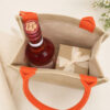 Unikatolo Jutetasche Rentier mit Name personalisiert