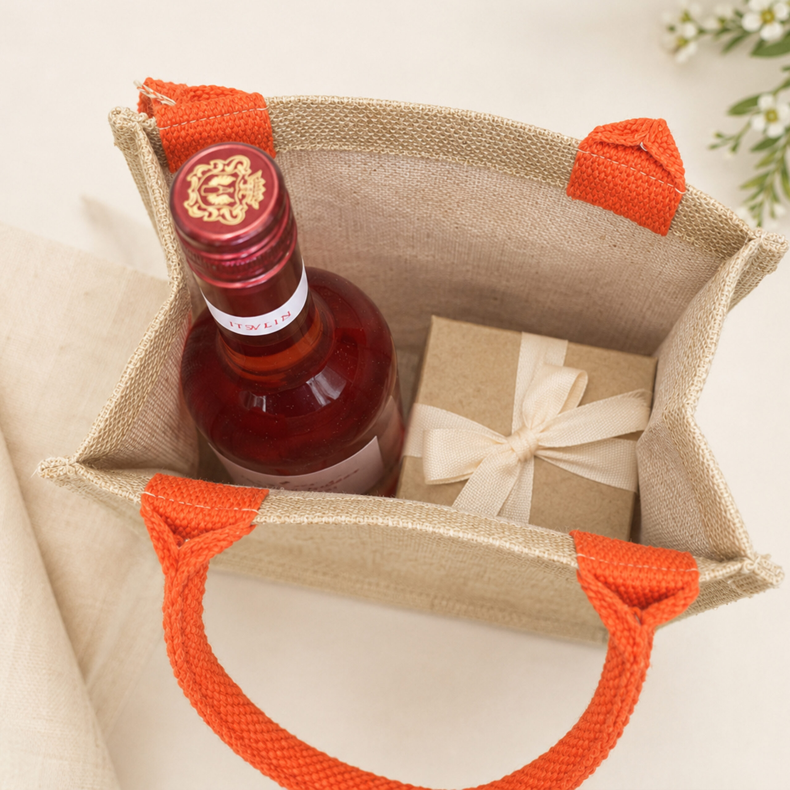 Unikatolo Jutetasche Rentier mit Name personalisiert