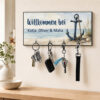 Schlüsselbrett Anker Name personalisiert Schlüsselbrett Anker Name personalisiert