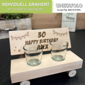 Schnapsbank Happy Birthday mit Name