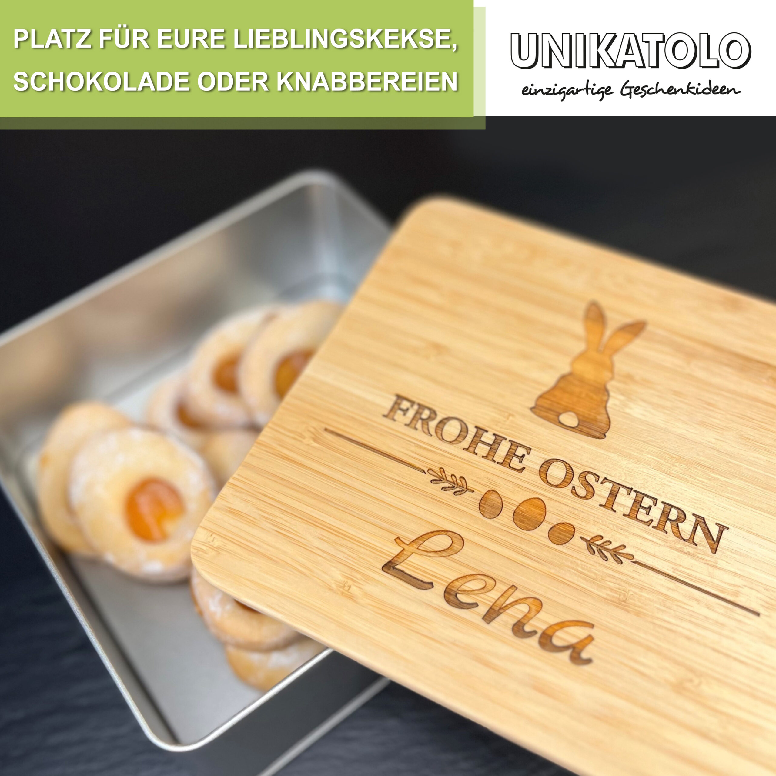 Personalisierte Keksdose Ostern mit Name