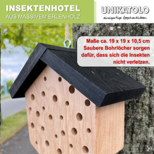 Unikatolo Bienenhotel Insektenhotel mit Namen personalisiert