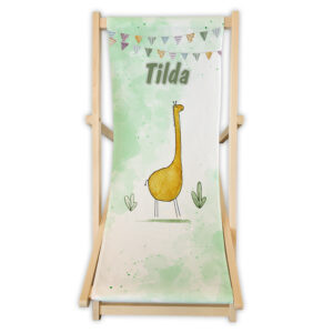 Kinder-Liegestuhl Giraffe mit Name personalisiert
