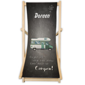 Liegestuhl Wohnmobil mit Name personalisiert