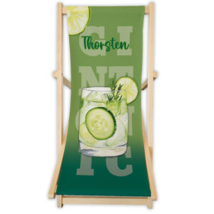 Unikatolo Liegestuhl GIN TONIC mit Name personalisiert