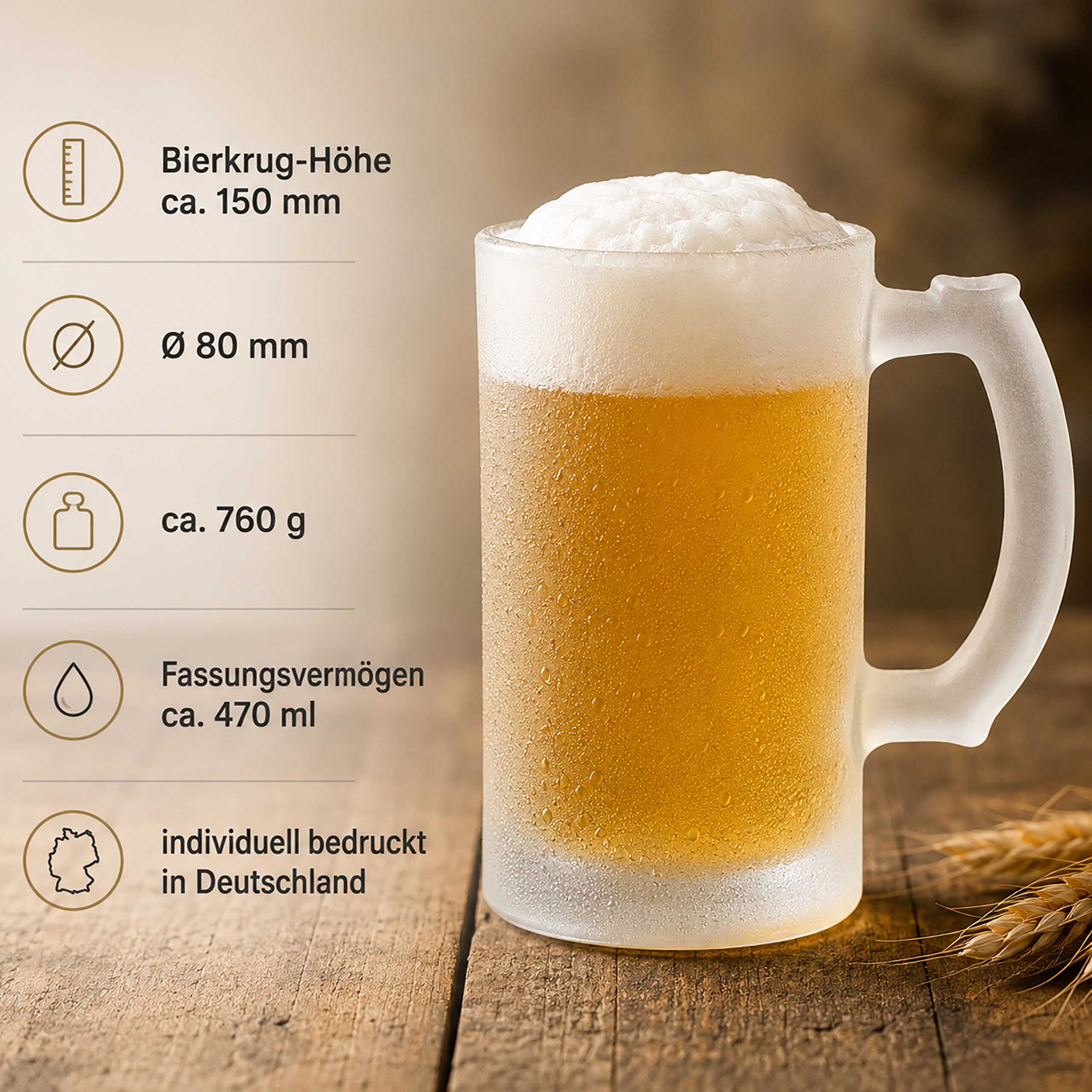 Unikatolo Bierkrug mit Name personalisiert