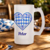 Unikatolo Bierkrug mit Name personalisiert - Bayern Herz