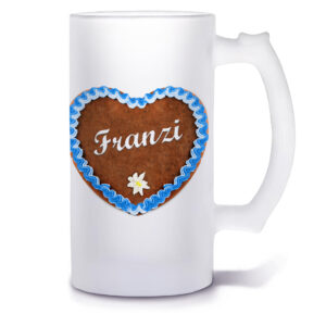 Unikatolo Bierkrug mit Name personalisiert - Lebkuchenherz