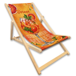 Unikatolo Liegestuhl SOMMER SPRITZ mit Name personalisiert