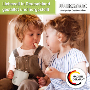 Emailletasse mit Tierprint personalisiert