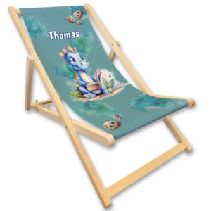 Kinder-Liegestuhl Dino mit Name personalisiert - 1