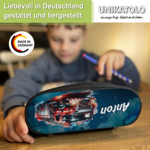 Unikatolo Federmäppchen Feuerwehr mit Name personalisiert