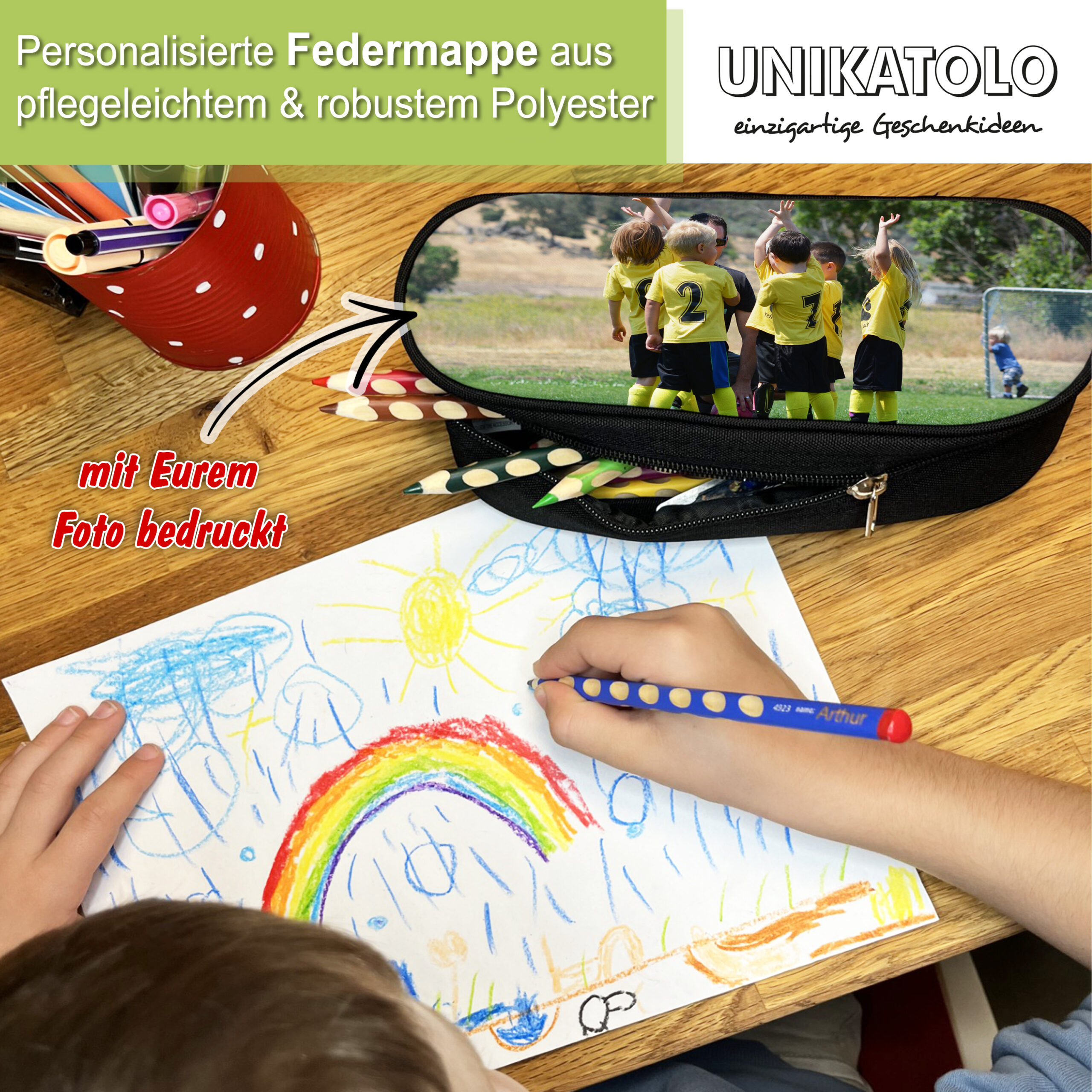 Unikatolo Federmäppchen mit Foto personalisiert bedruckt Unikatolo Federmäppchen mit Foto personalisiert bedruckt