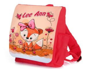 Unikatolo Kindergartenrucksack Fuchs Mädchen mit Name | rot