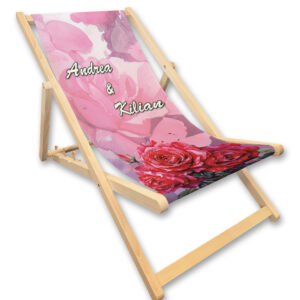 Unikatolo Liegestuhl mit Name personalisiert | Valentinstag Rosen