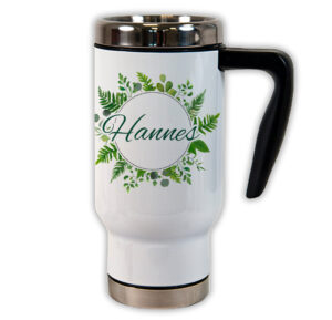 Unikatolo Thermobecher mit Name personalisiert | Blätter
