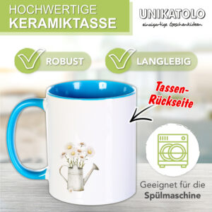 Unikatolo Ostertasse mit Name personalisiert Osterhase blau (4)