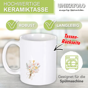 Unikatolo Ostertasse mit Name personalisiert Osterhase Fahrrad (2)