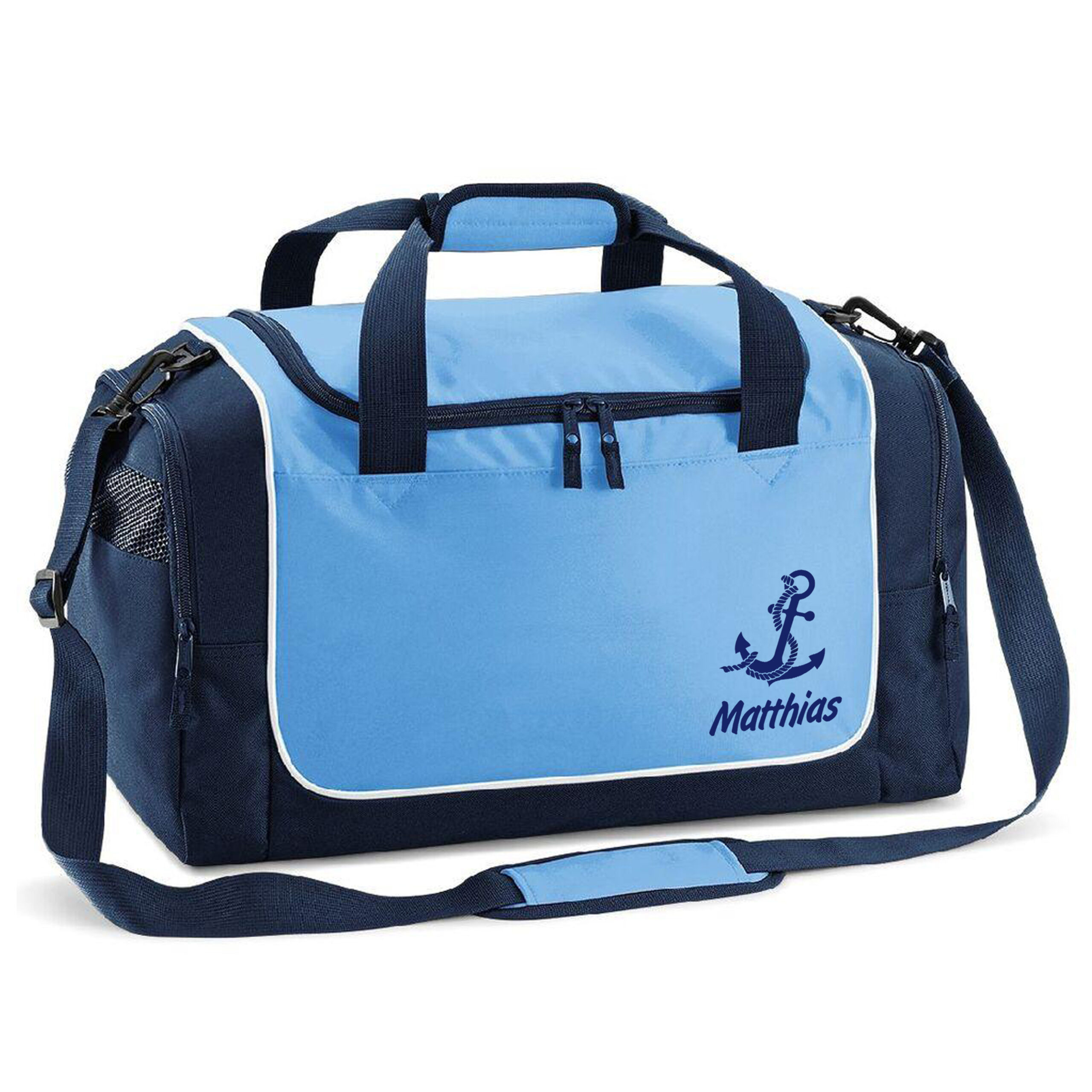 Unikatolo Sporttasche mit Name und Motiv | blau