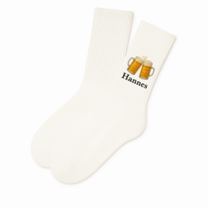 Oktoberfest-Socken mit Name personalisiert | Bierkrüge