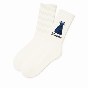 Oktoberfest-Socken mit Name personalisiert | Dirndl BLAU