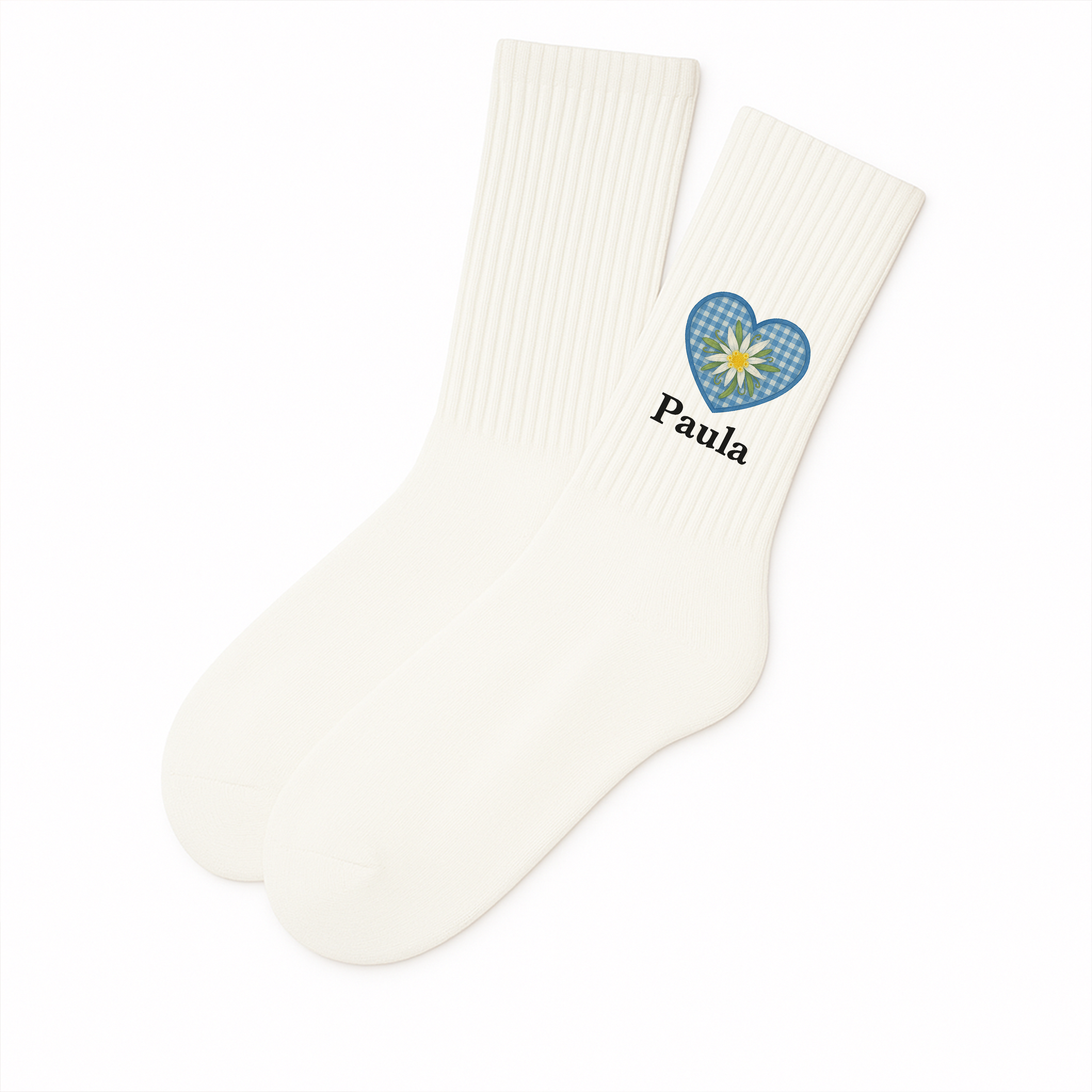 Oktoberfest-Socken mit Name personalisiert | Herz