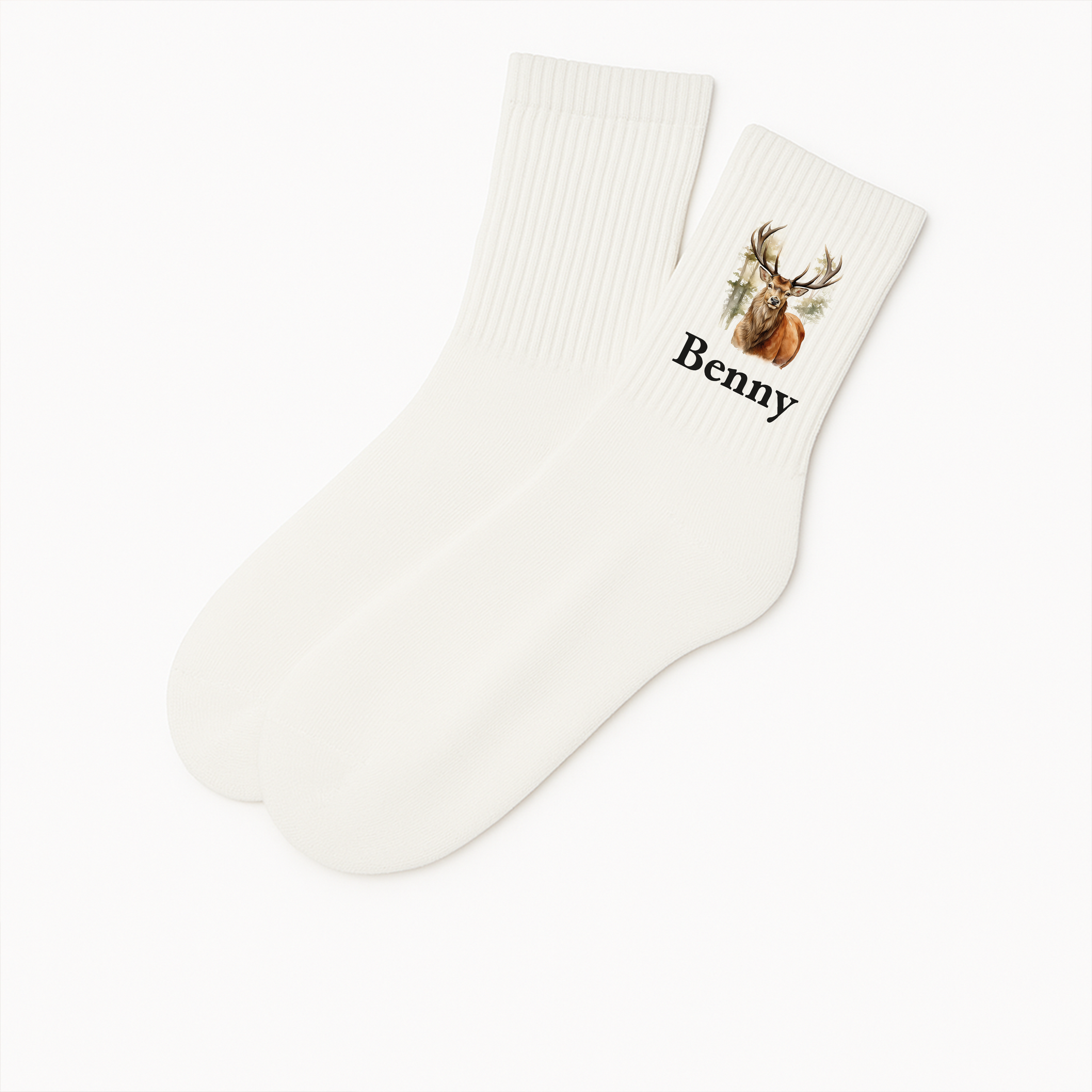 Oktoberfest-Socken mit Name personalisiert | Hirsch
