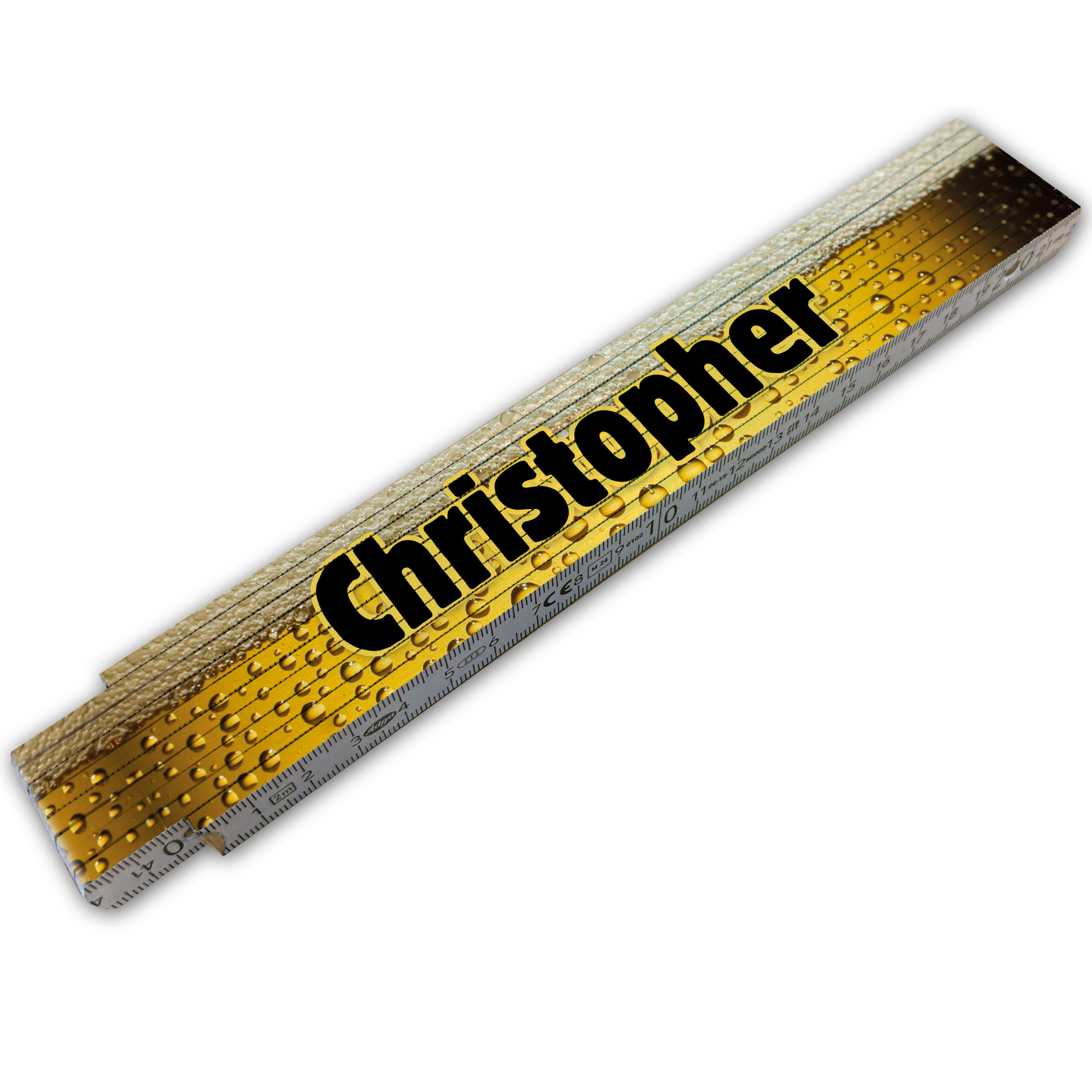 Unikatolo Zollstock Bier mit Name personalisiert