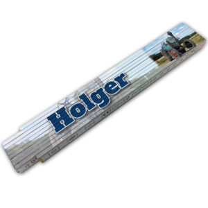 Unikatolo Zollstock Bulldog mit Name personalisiert