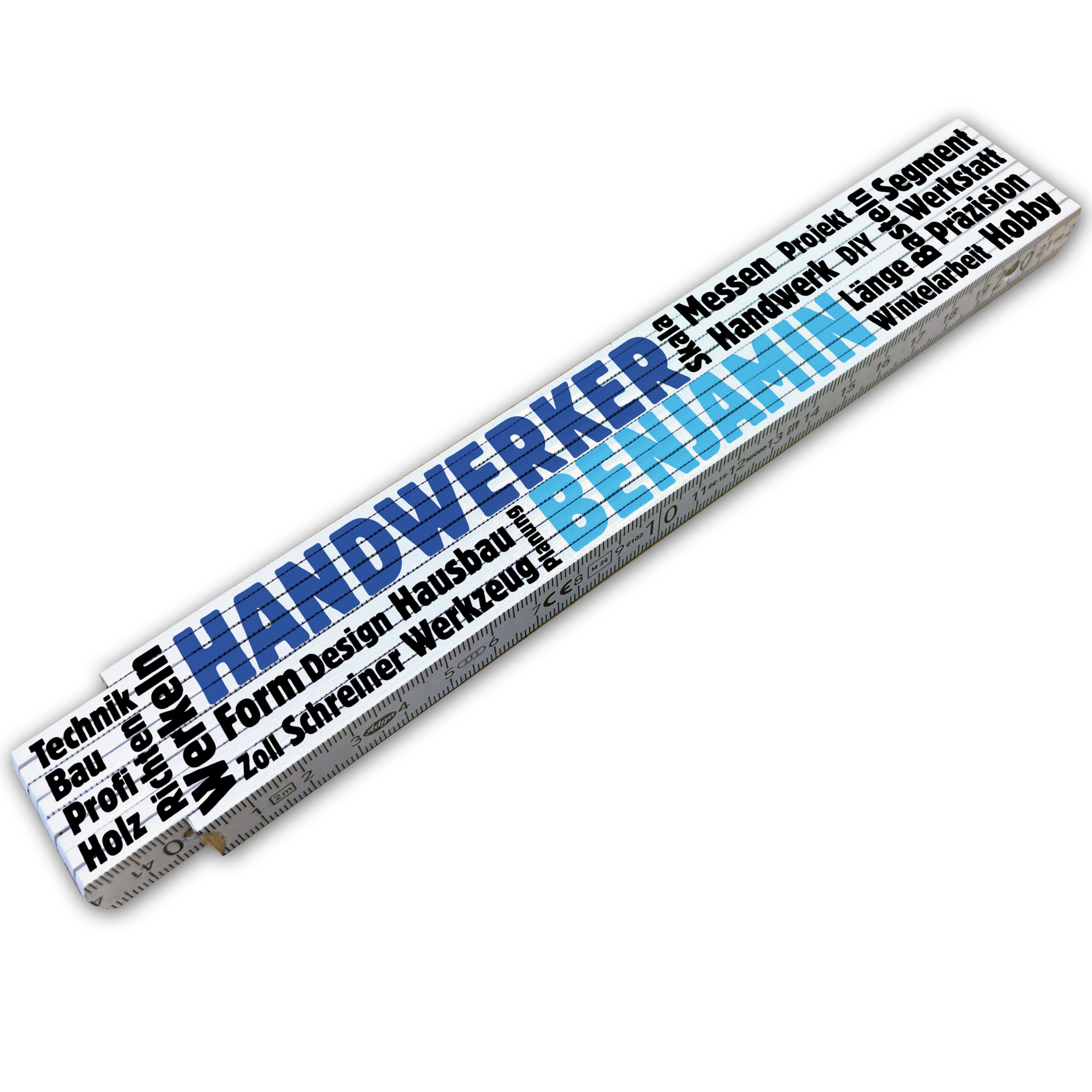 Unikatolo Zollstock Handwerker mit Name personalisiert