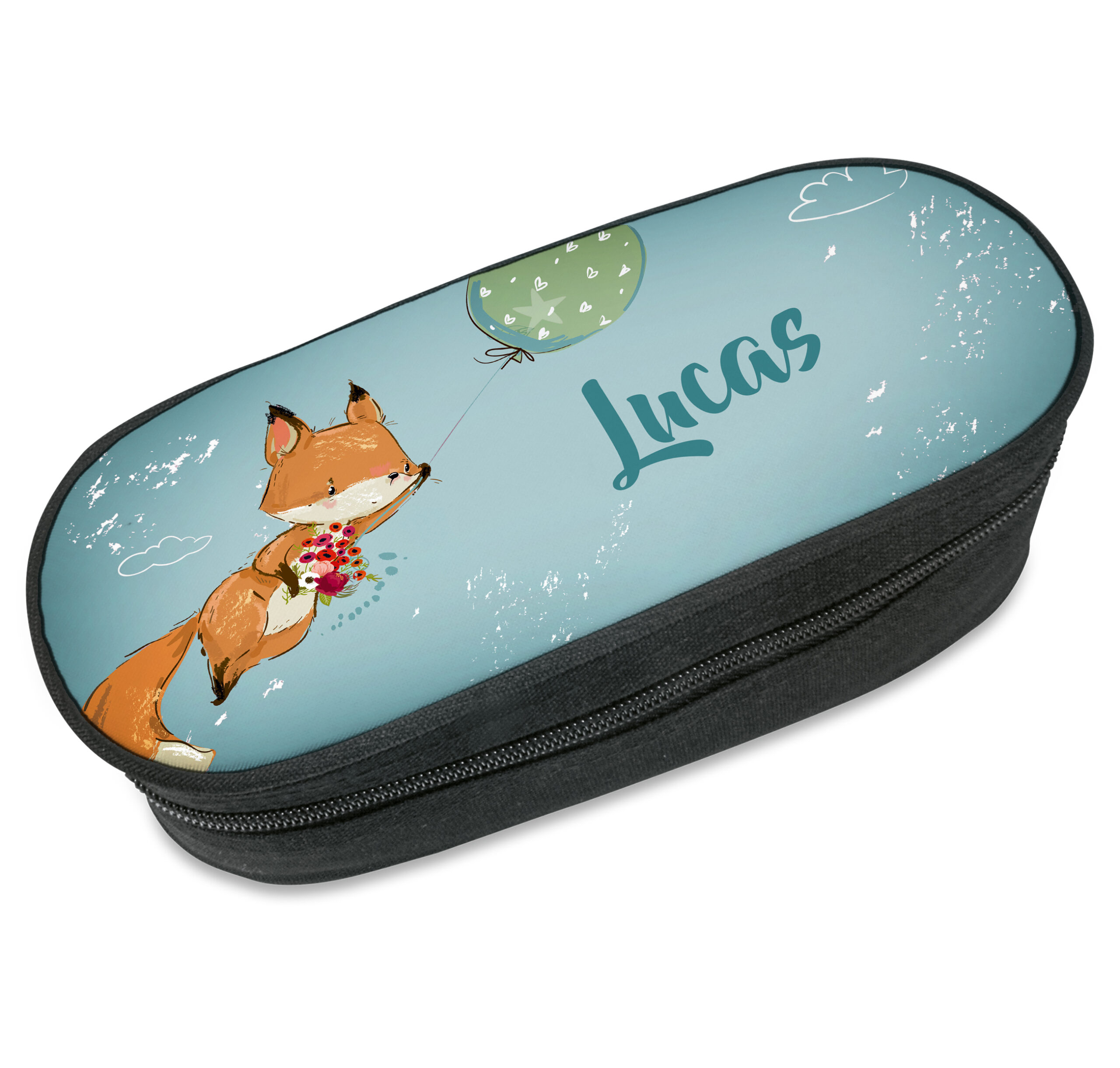 Unikatolo Federmäppchen Fuchs mit Name personalisiert