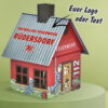 Räucherhäuschen Feuerwehr mit Logo bedruckt Räucherhäuschen Feuerwehr mit Logo bedruckt