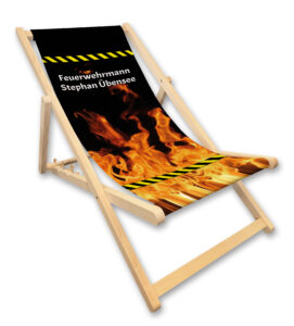 Unikatolo Liegestuhl Feuerwehr mit Name personalisiert