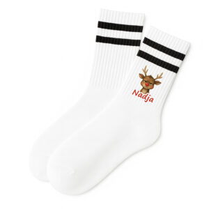 Weihnachtssocken Rentier Anti - Weihnachten mit Name | Kinder