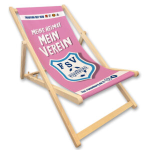 FSV Ronneburg Liegestuhl mit Logo | rosa