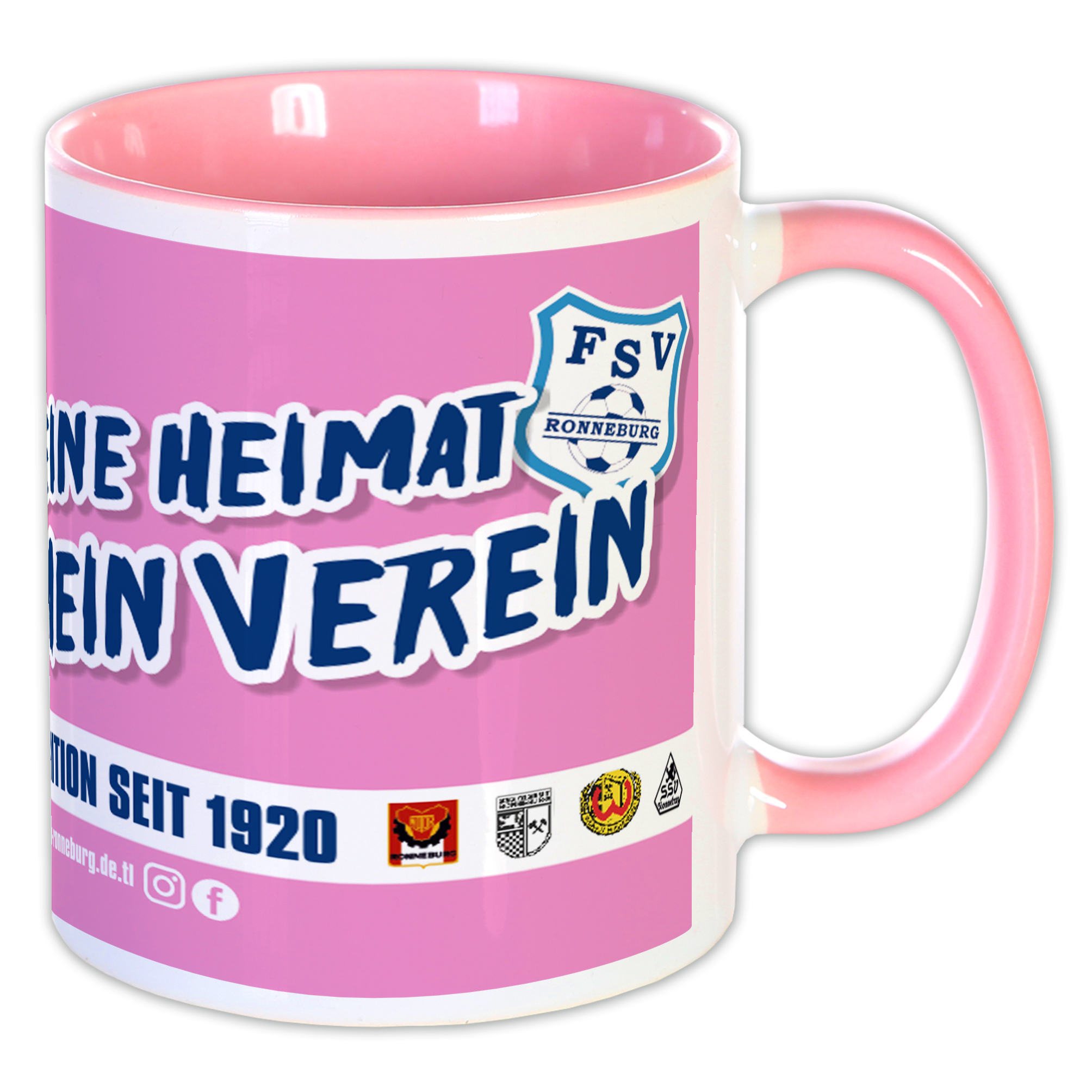 FSV Ronneburg Tasse mit Trikot personalisiert | rosa