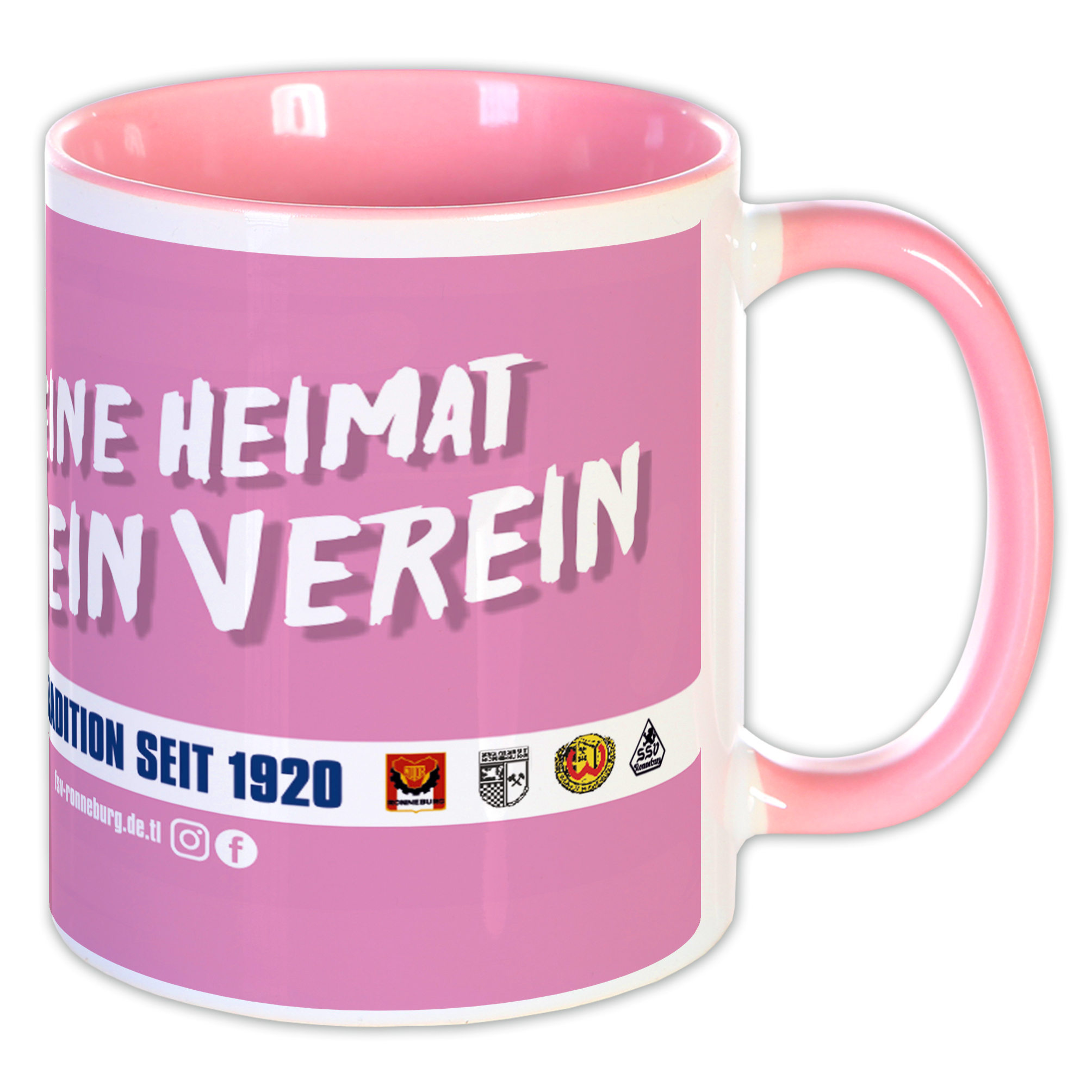 FSV Ronneburg Tasse mit Logo | rosa