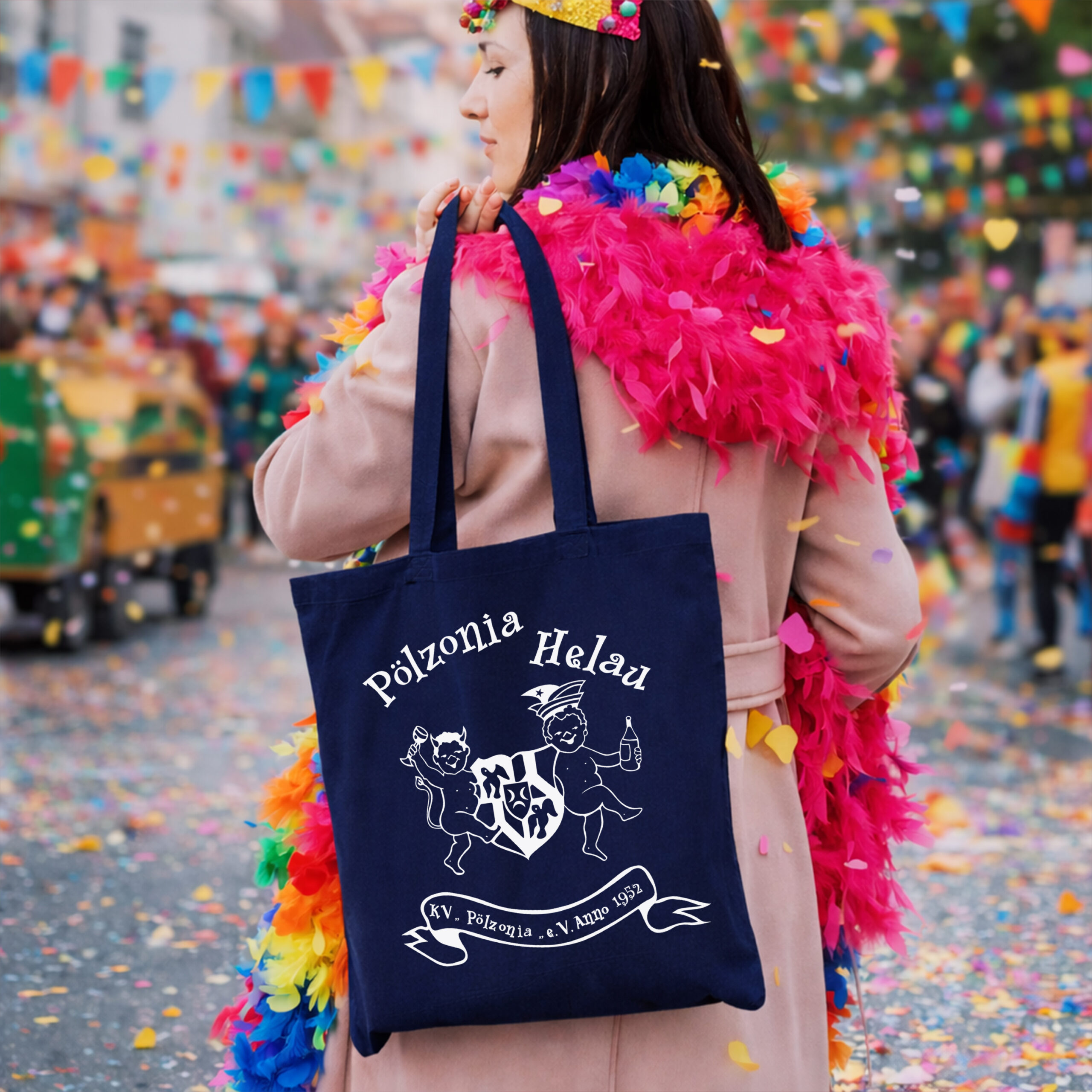 KVP Baumwollbeutel dunkelblau mit Logo bedruckt