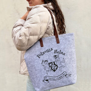 KVP Filztasche mit Logo bedruckt - grau