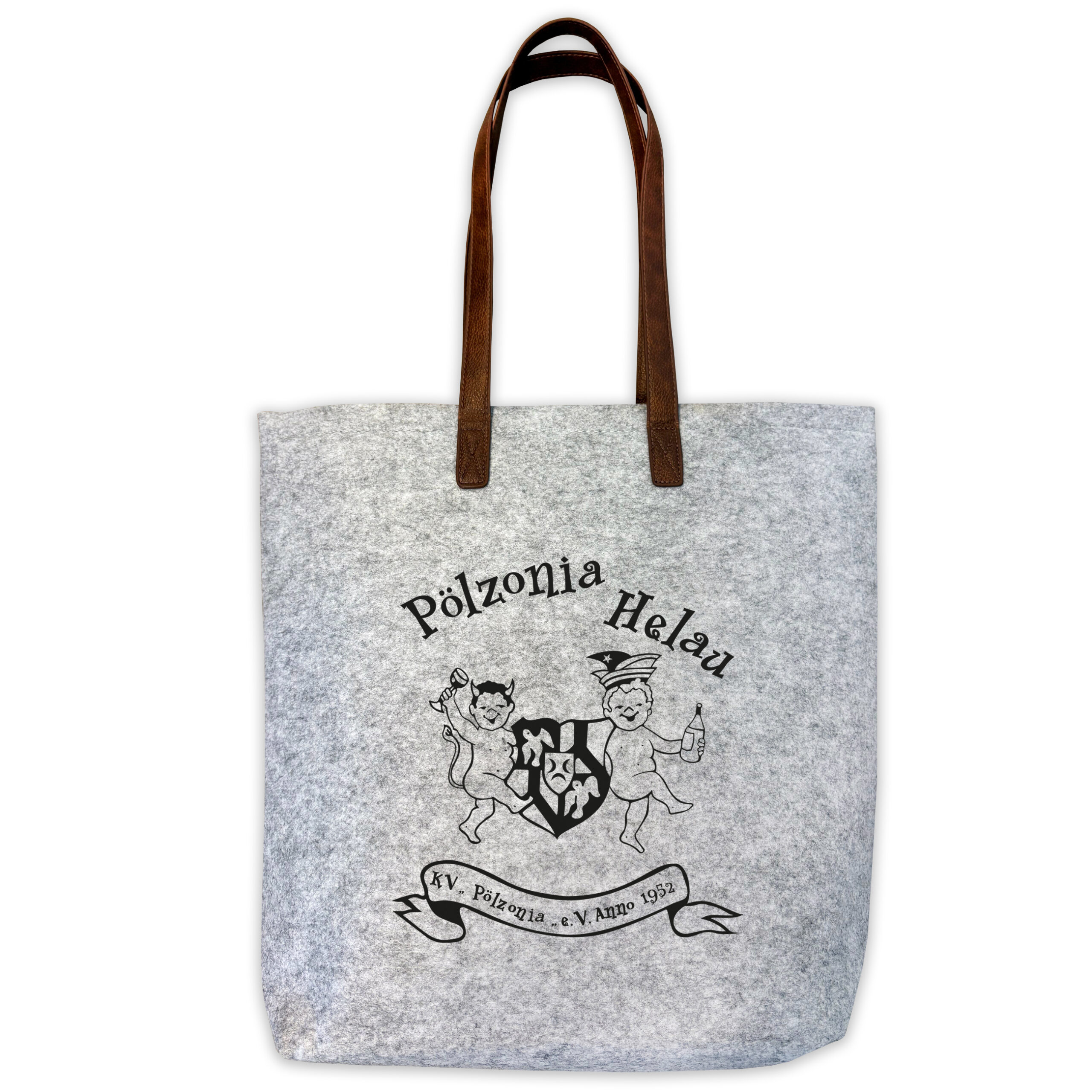KVP Filztasche mit Logo bedruckt - grau