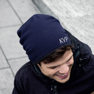 Fleece Beanie KVP dunkelblau bedruckt