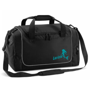 Unikatolo Sporttasche Kinder Meerjungfrau & Name | grau/blau