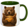 Unikatolo Tasse Thüringer Bratwurst Bär | dunkelgrün Unikatolo Tasse Thüringer Bratwurst Bär | dunkelgrün